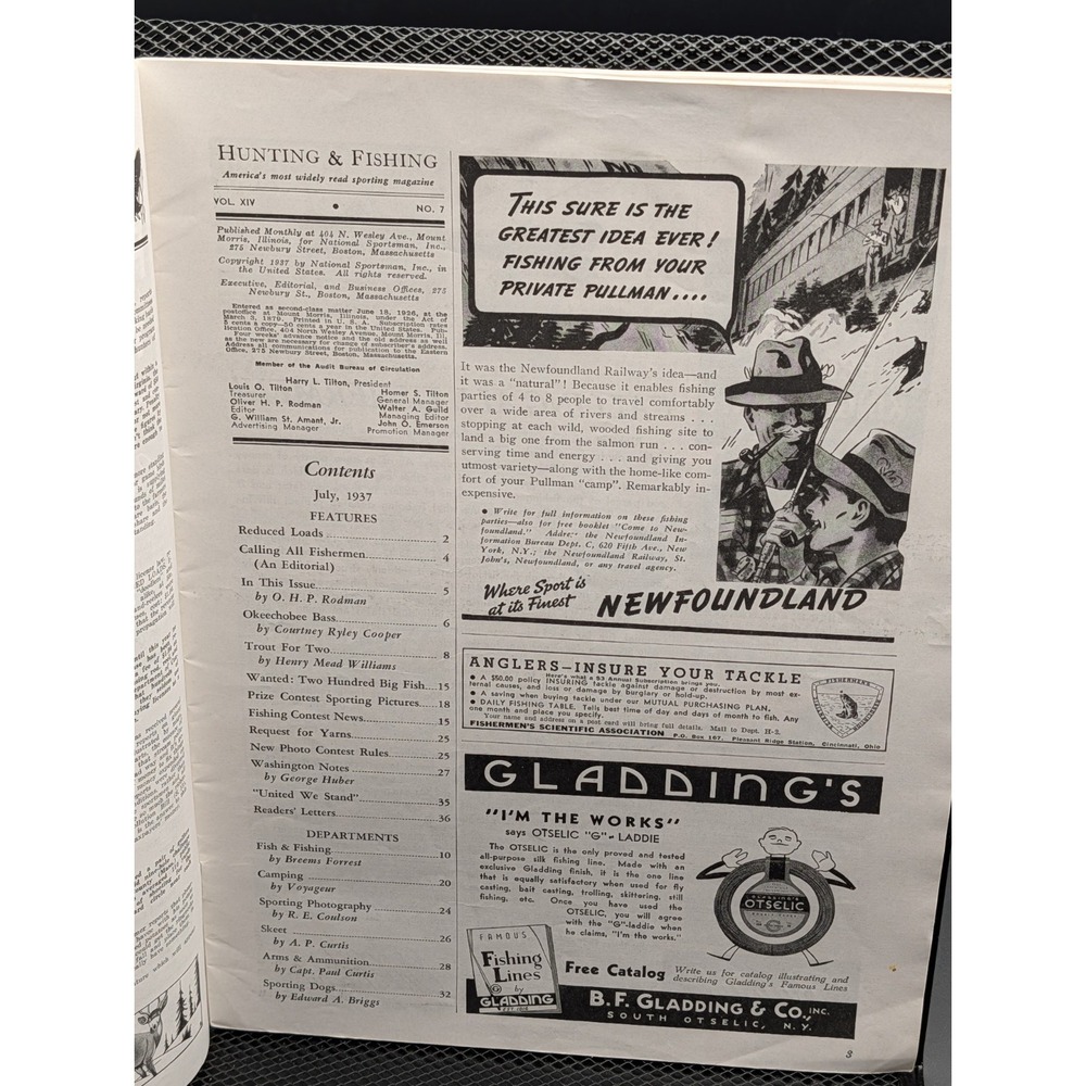 Vintage Hunting and Fishing Magazine July 1937 Cooking the Catch Cover - Picture 6 of 7